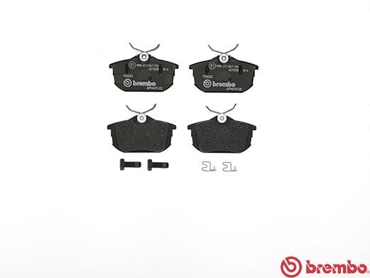 Комплект тормозных колодок, диско P54023 BREMBO