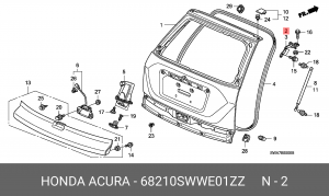 Петля - шарнир крышки багажника 68210SWWE01ZZ HONDA