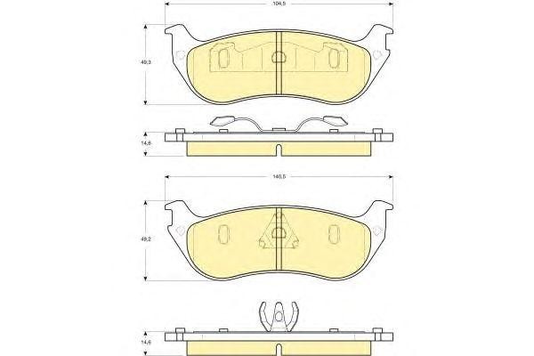 Комплект тормозных колодок, диско 6141325 GIRLING