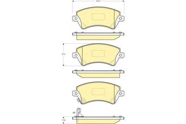 Комплект тормозных колодок, диско 6132881 GIRLING