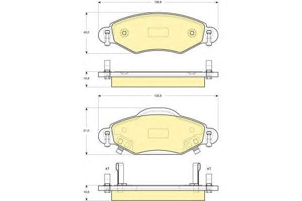 Комплект тормозных колодок, диско 6133244 GIRLING