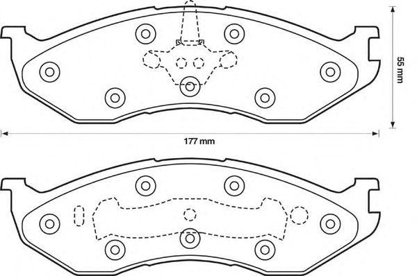 Комплект тормозных колодок, диско 571519B BENDIX JURID