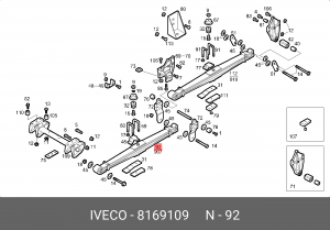 Многолистовая рессора 8169109 IVECO