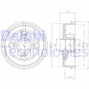 Тормозной барабан BF281 DELPHI