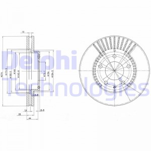 Тормозной диск BG3232 DELPHI