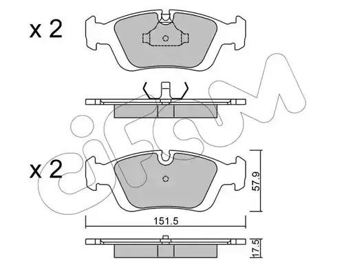 Комплект тормозных колодок, диско 822-124-0 CIFAM