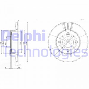 Тормозной диск BG2810 DELPHI