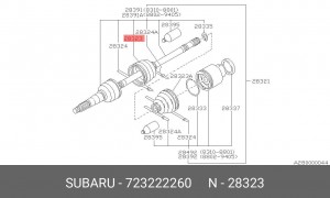 Комплект пылника, приводной вал 723222260 SUBARU