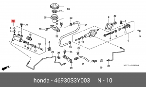 Рабочий цилиндр, система сцепления 46930S3Y003 HONDA