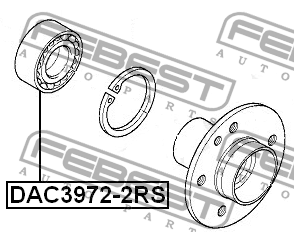 Подшипник ступицы колеса DAC3972-2RS FEBEST