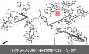 Тормозной шланг 46430SD4033 HONDA
