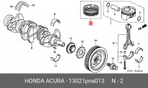 Кольца поршневые (комплект) 13021PNA013 HONDA