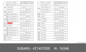 Воздушный фильтр 421457000 SUBARU