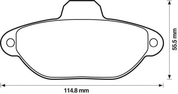 Комплект тормозных колодок, диско 571528B BENDIX JURID