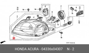 Основная фара 04336S04307 HONDA