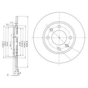 Тормозной диск BG2445 DELPHI