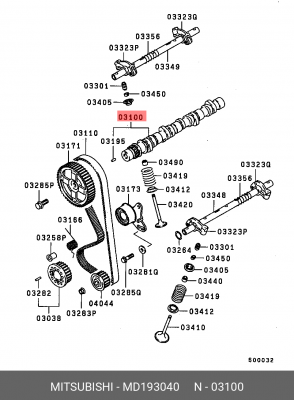 Распредвал MD193040 MITSUBISHI