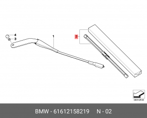 Щетки стеклоочистителя (комплект) 61 61 2 158 219 BMW