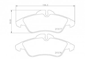 Комплект тормозных колодок, диско P 50 029 BREMBO