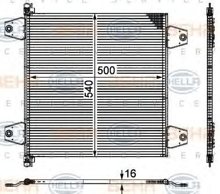 Конденсатор, кондиционер 8FC351029091 HELLA