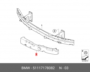 Абсорбер бампера 51 11 7 178 082 BMW