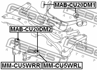 Сайлентблок MAB-CU20DM1 FEBEST