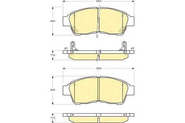 Комплект тормозных колодок, диско 6133009 GIRLING