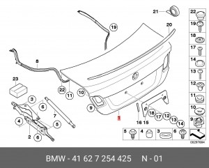 Дверь багажника 41 62 7 254 425 BMW