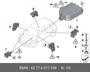 Деталь 65 77 6 977 398 BMW