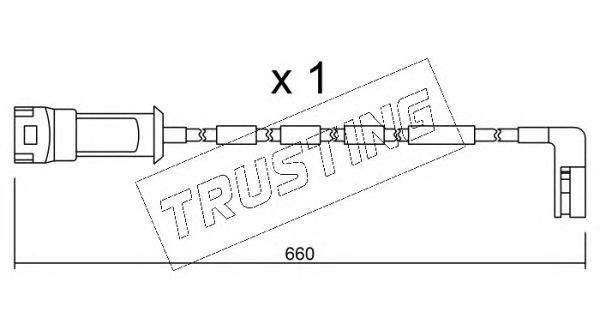 Сигнализатор, износ тормозных колодок SU082 TRUSTING