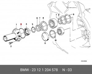 Уплотняющее кольцо 23 12 1 204 578 BMW