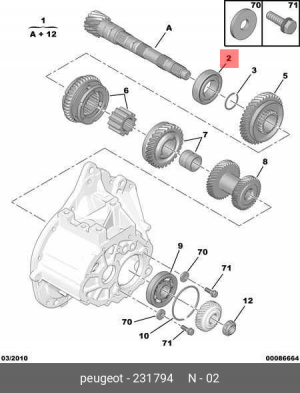 Подшипник КПП 2317 94 CITROEN PEUGEOT