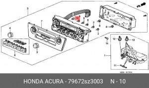 Лампа 79672SZ3003 HONDA