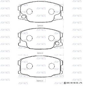 Колодки тормозные дисковые SN295E ADVICS