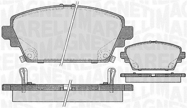Комплект тормозных колодок, диско 430216170286 MAGNETI MARELLI