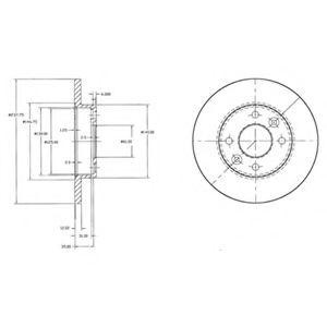 Тормозной диск BG2217 DELPHI