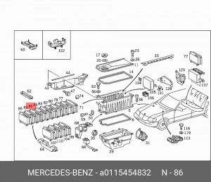 Блок управления, динамики тормоза / движения A 011 545 48 32 MERCEDES BENZ
