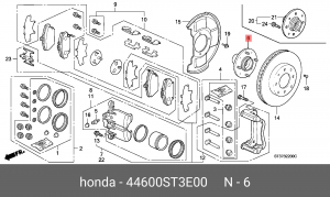 Ступица колеса 44600ST3E00 HONDA