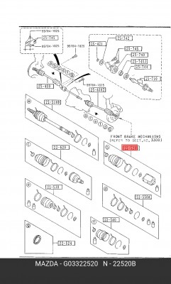 ШРУС G033-22-520 MAZDA