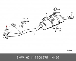 Болт, система выпуска 07 11 9 900 575 BMW