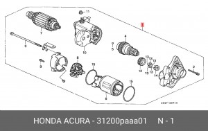 Стартер 31200PAAA01 HONDA