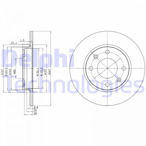 Тормозной диск BG2213 DELPHI