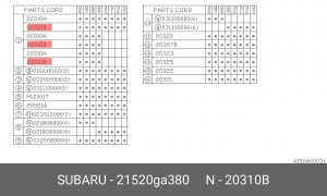 Амортизатор 21520GA380 SUBARU