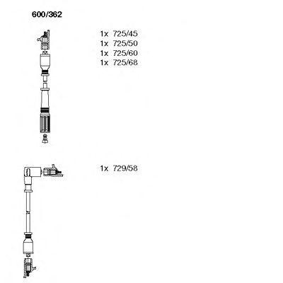Ккомплект проводов зажигания 600362 BREMI