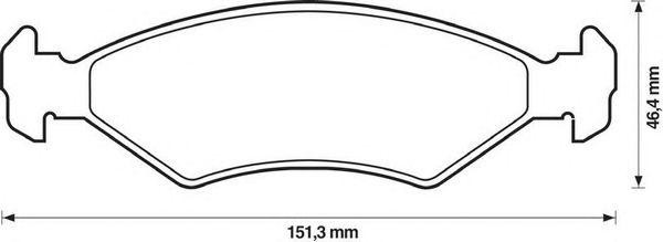 Комплект тормозных колодок, диско 572388B BENDIX JURID