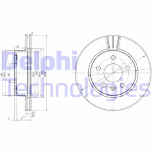 Тормозной диск BG3296 DELPHI