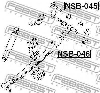 Сайлентблок - втулка рессоры NSB-046 FEBEST