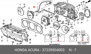 Лампа с патроном (комплект) 37239S04003 HONDA