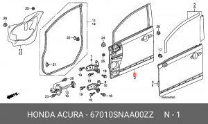 Дверь передняя 67010SNAA00ZZ HONDA