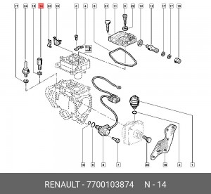 Патрубок, 7700103874 RENAULT